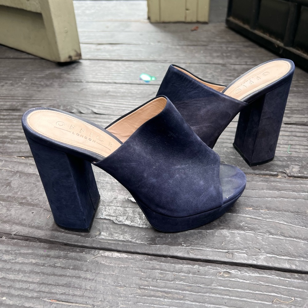 Funky suede block heels